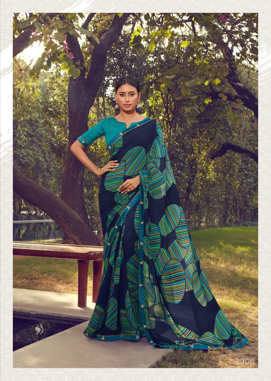 Kashvi Zubaida 2  Latest Fancy Designer Georgette Printed Saree Collection